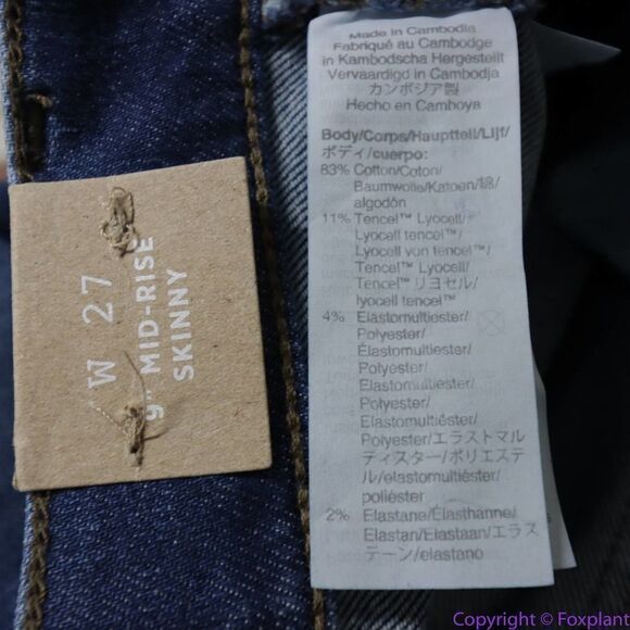NEW Madewell 9" Mid-Rise Skinny Jeans in Orland Wash: TENCEL™ Denim‎ 27 - Picture 10 of 15